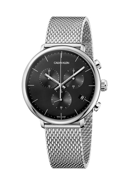 New Swiss Made CALVIN KLEIN High Noon Chronograph Quartz Black Dial Men's Watch