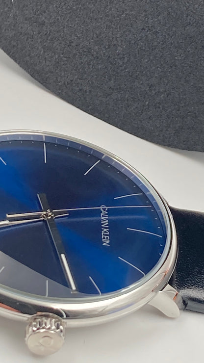 New Swiss Made CALVIN KLEIN High Noon Quartz Blue Dial Men's Watch