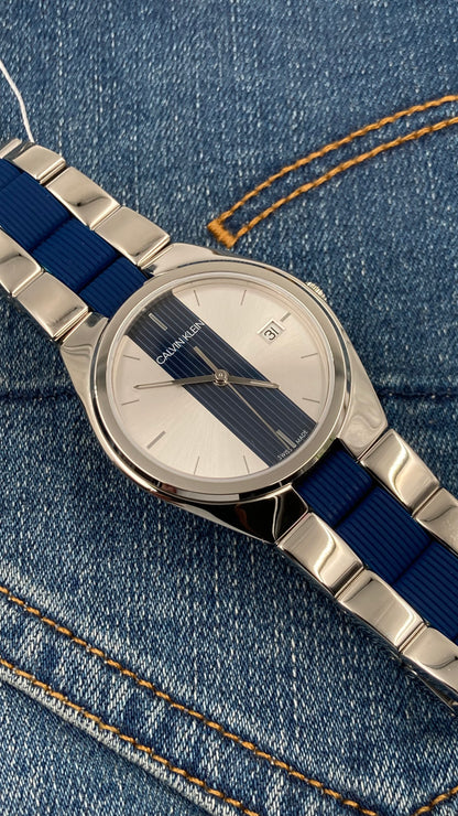New Swiss Made CALVIN KLEIN Contrast Ladies Quartz Watch