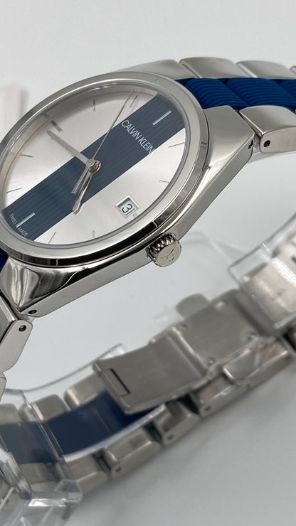 New Swiss Made CALVIN KLEIN Contrast Ladies Quartz Watch