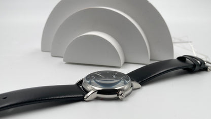 New Swiss Made CALVIN KLEIN Established Black Dial Ladies Leather Quartz Watch