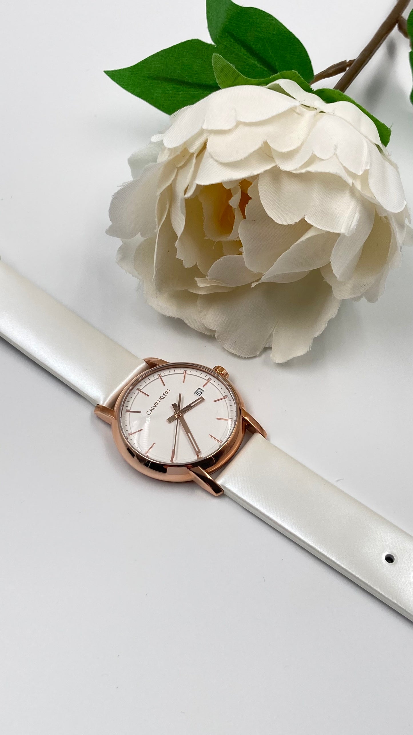 New Swiss Made CALVIN KLEIN Established Quartz Silver Dial Ladies Watch