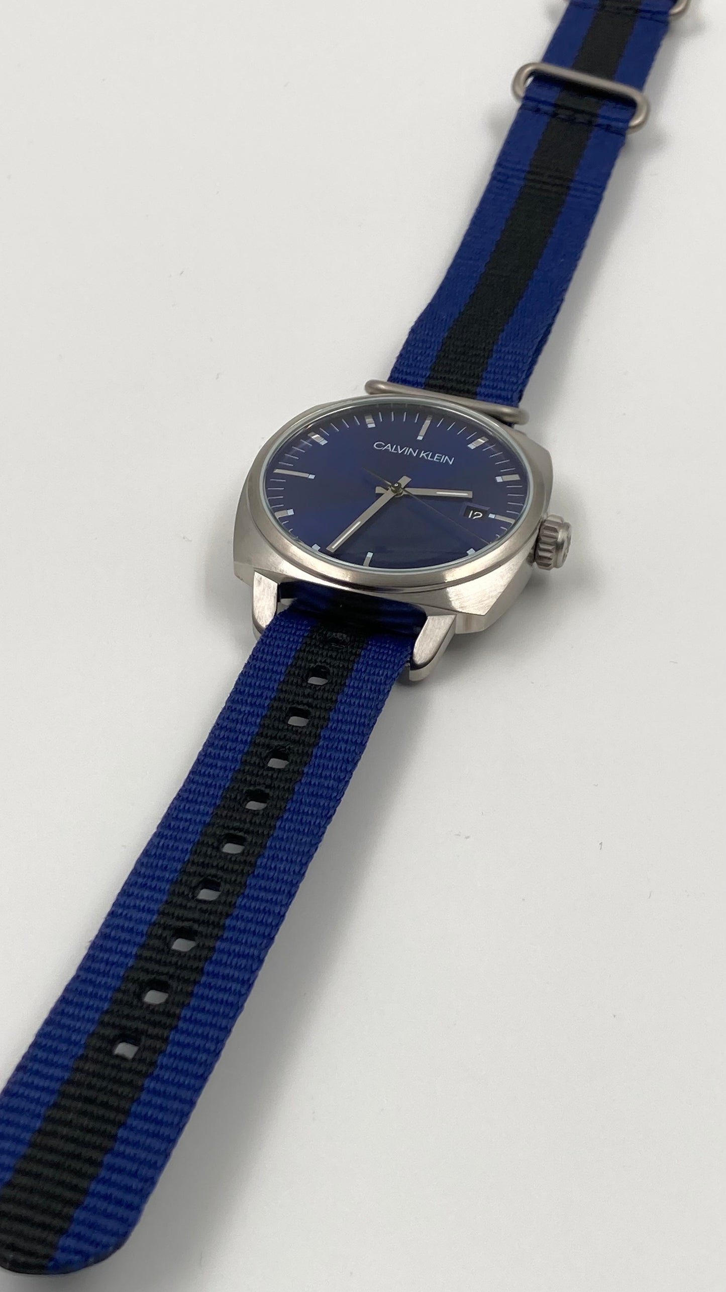 New Swiss Made CALVIN KLEIN Fraternity Blue Dial Men's Quartz Watch