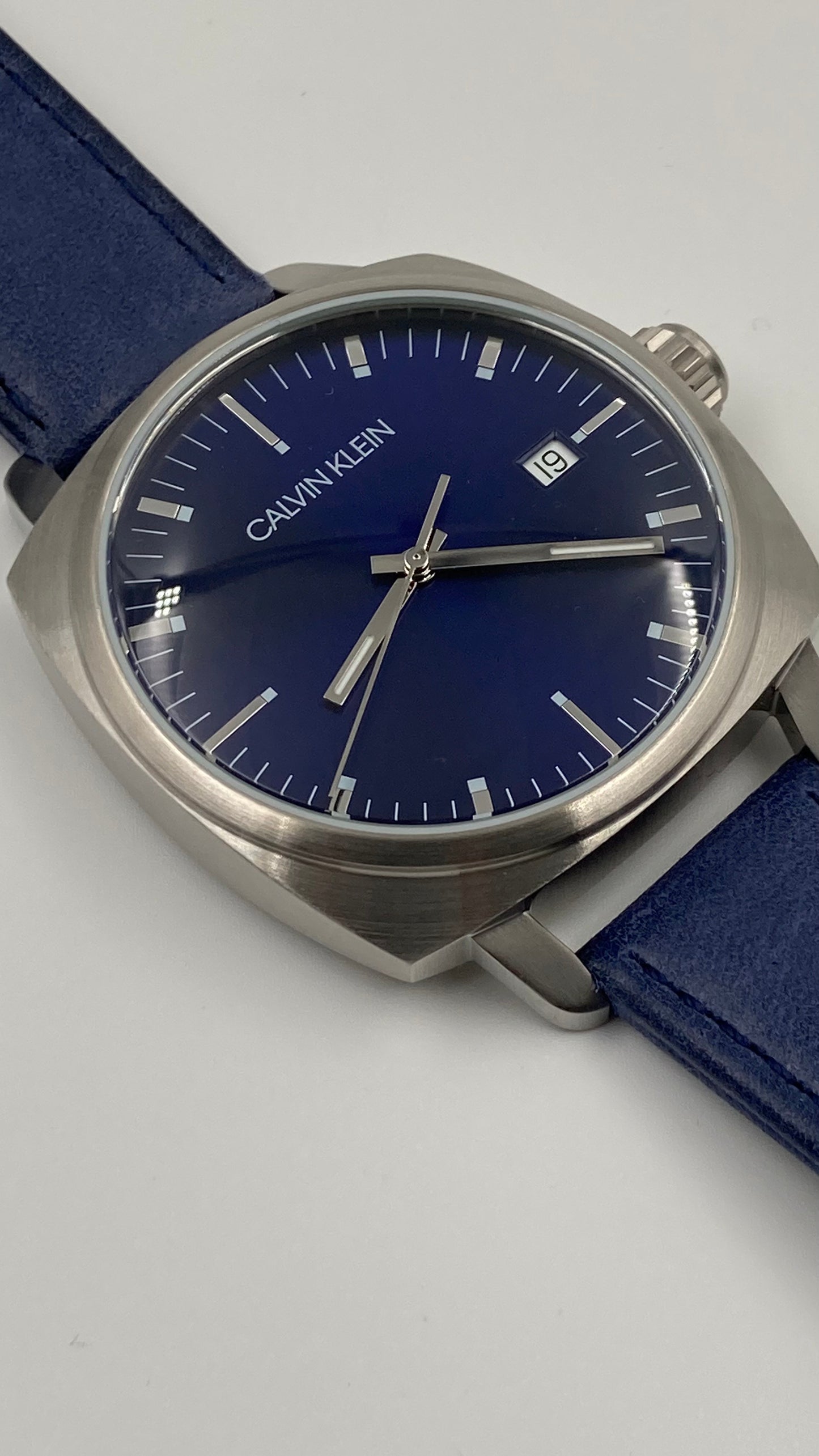 New Swiss Made CALVIN KLEIN Fraternity Quartz Blue Dial Men's Watch