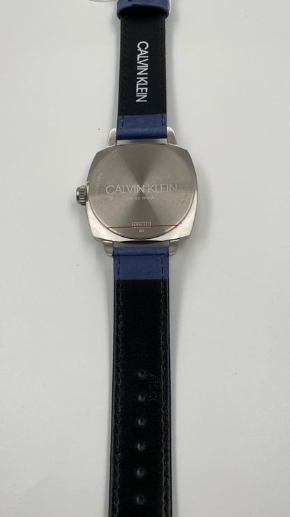 New Swiss Made CALVIN KLEIN Fraternity Quartz Blue Dial Men's Watch