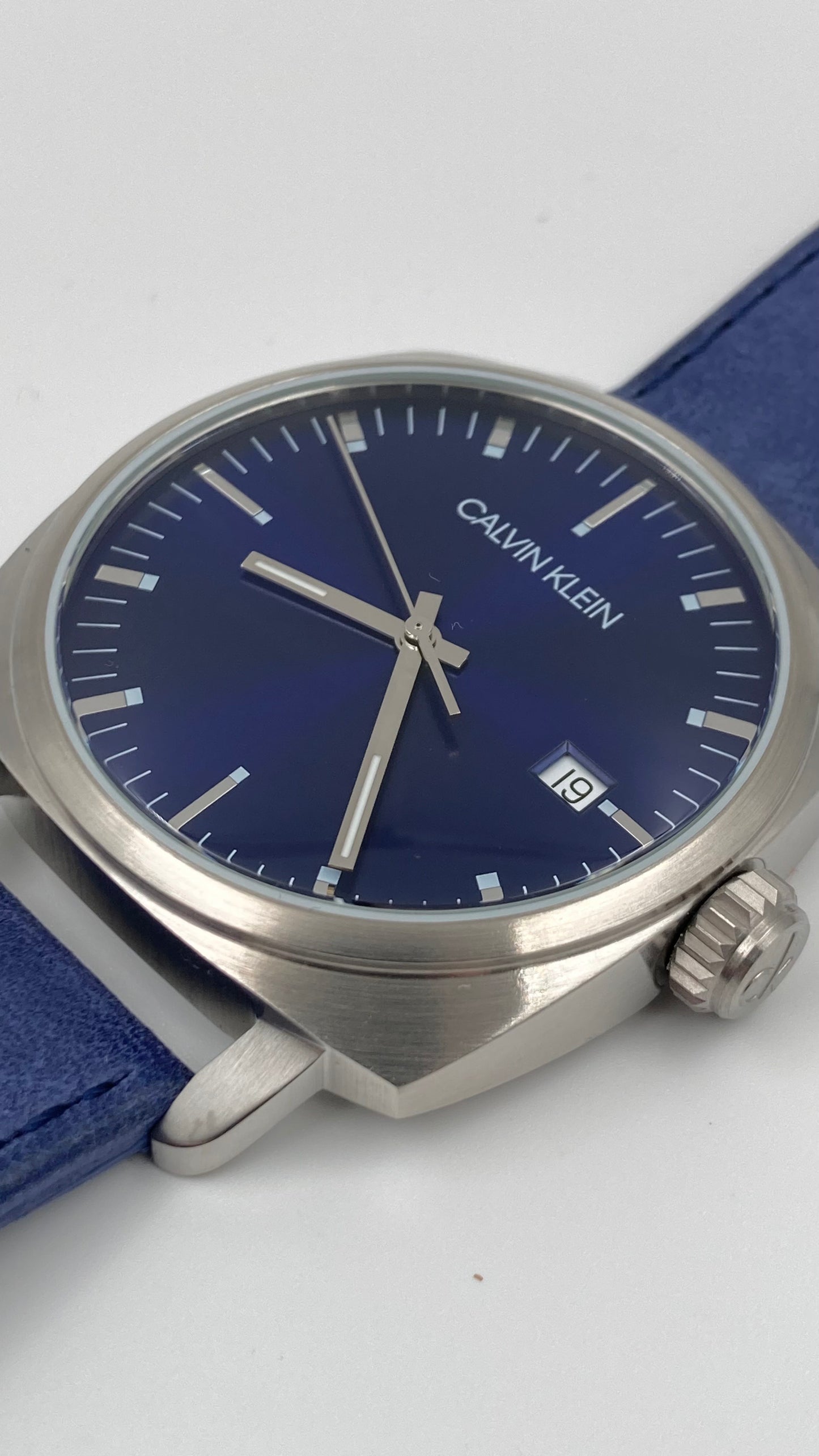 New Swiss Made CALVIN KLEIN Fraternity Quartz Blue Dial Men's Watch