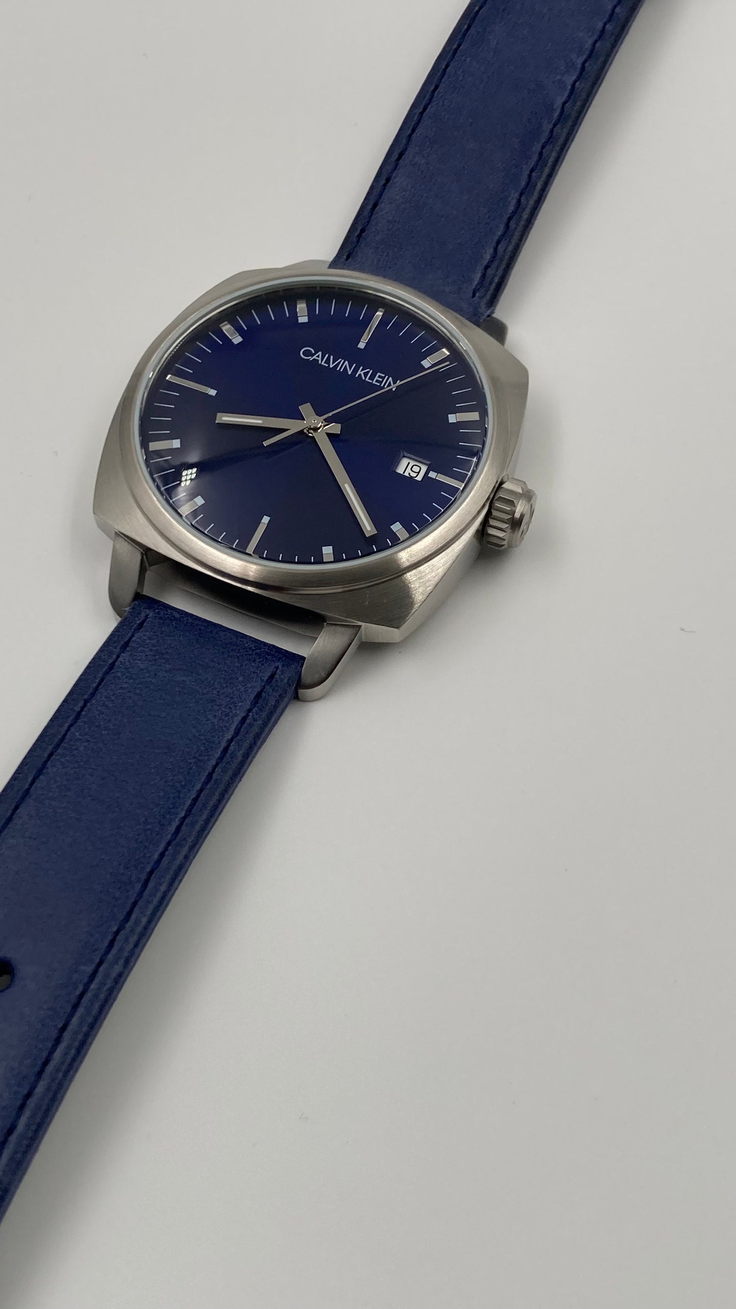 New Swiss Made CALVIN KLEIN Fraternity Quartz Blue Dial Men's Watch