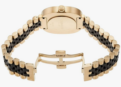 Neue, in der Schweiz hergestellte CALVIN KLEIN-Quarzuhr für Damen mit schwarzem Zifferblatt