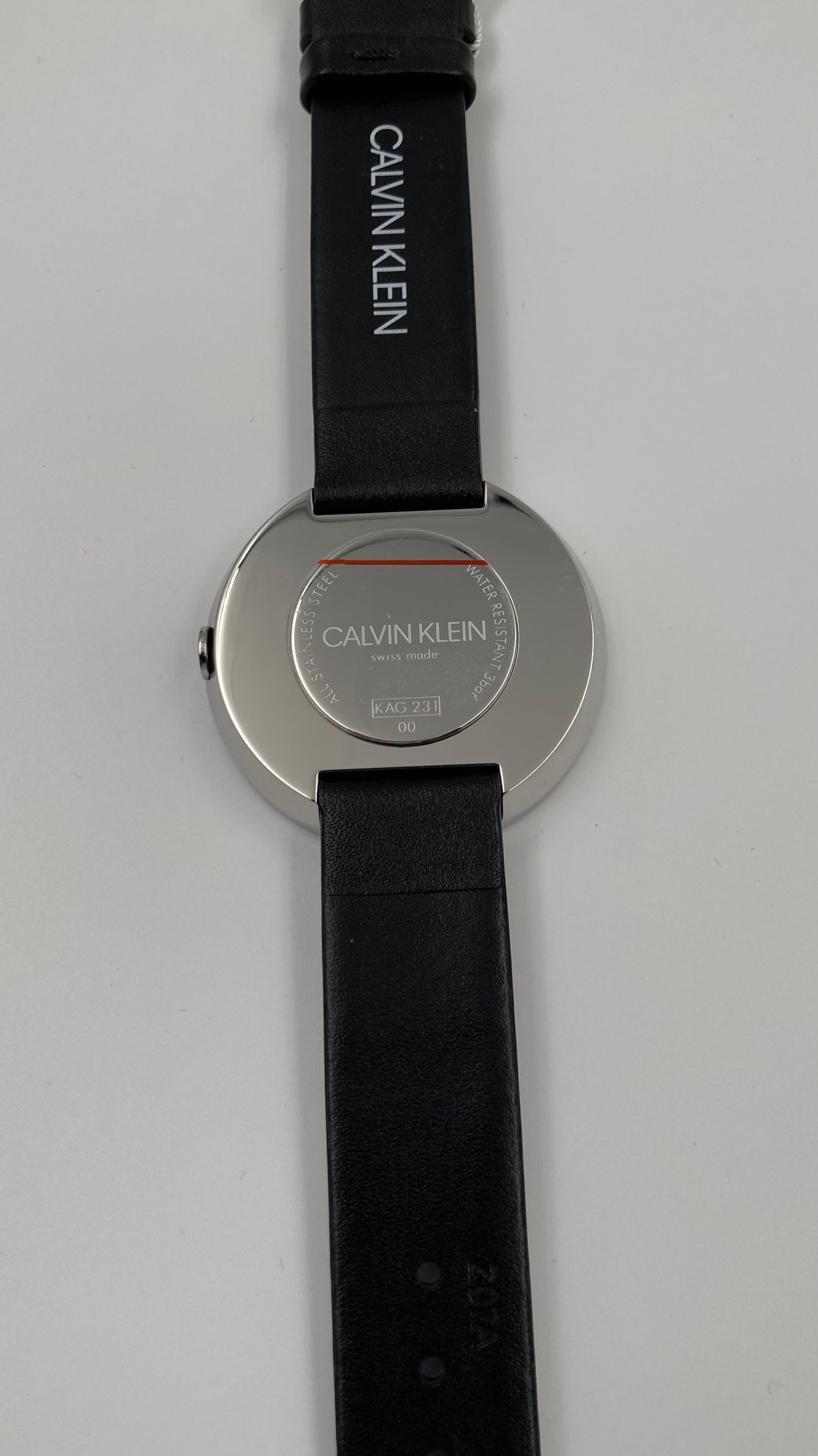 Neue, in der Schweiz hergestellte CALVIN KLEIN-Quarzuhr für Damen mit schwarzem Zifferblatt