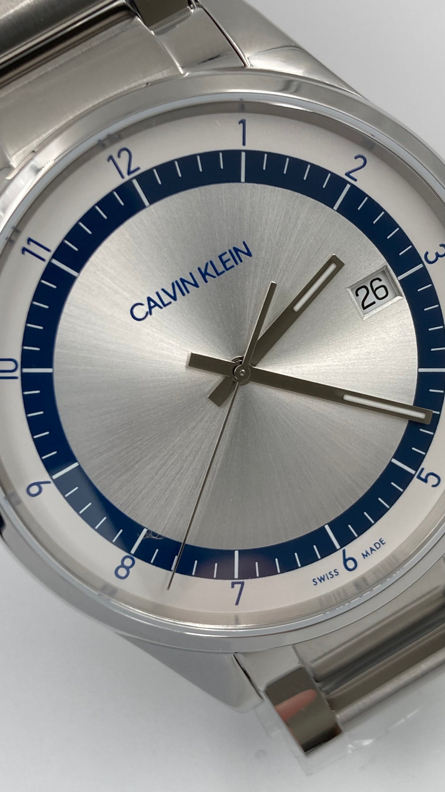 New Swiss Made CALVIN KLEIN Completion Quartz Silver Dial Men's Watch
