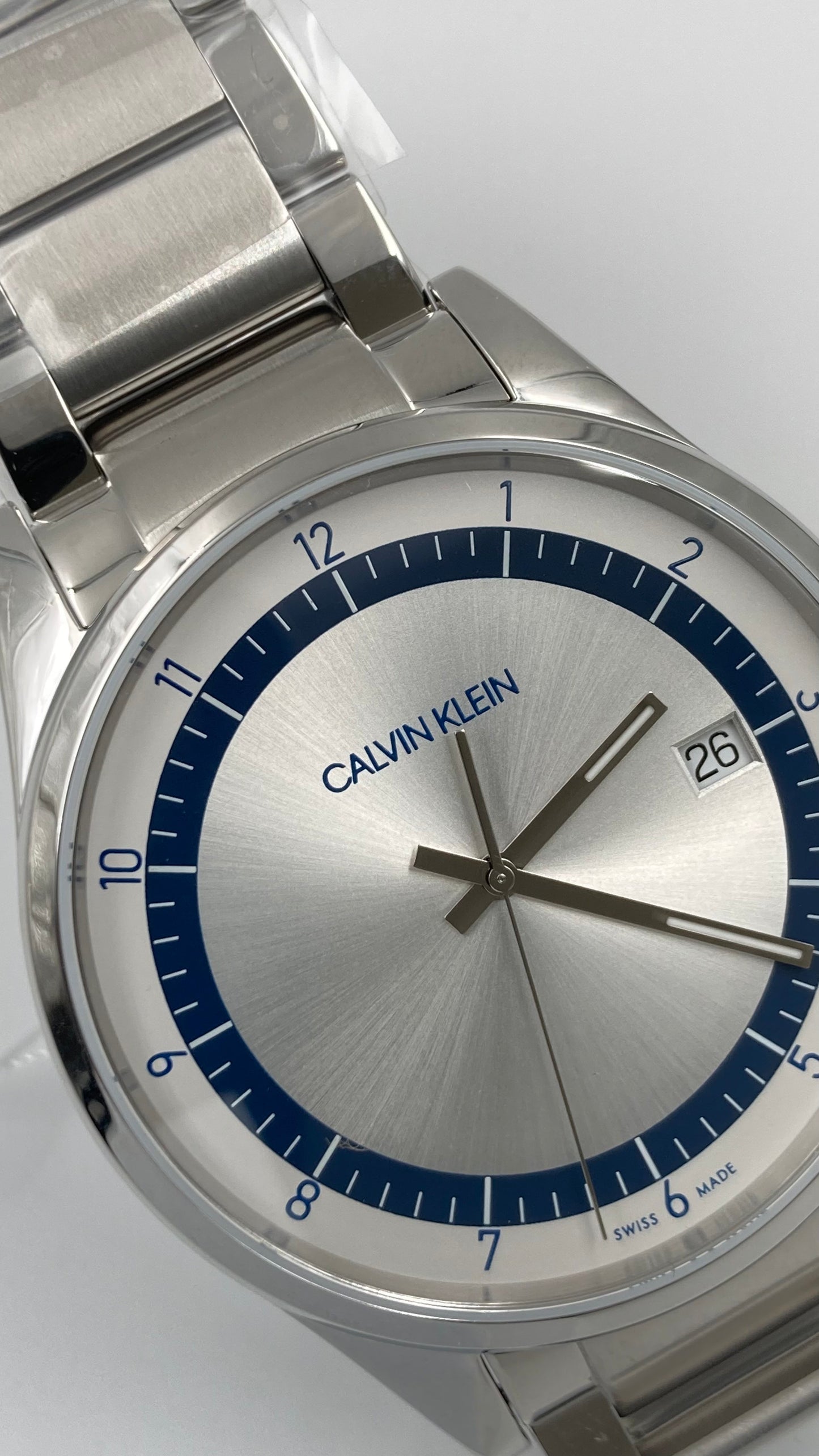 New Swiss Made CALVIN KLEIN Completion Quartz Silver Dial Men's Watch