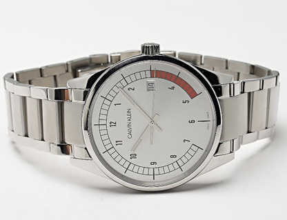 New Swiss Made CALVIN KLEIN Completion Quartz Silver Dial Men's Watch
