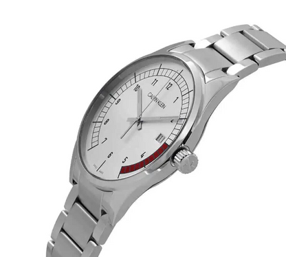 New Swiss Made CALVIN KLEIN Completion Quartz Silver Dial Men's Watch