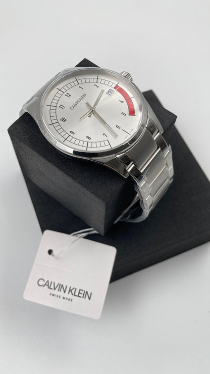 New Swiss Made CALVIN KLEIN Completion Quartz Silver Dial Men's Watch