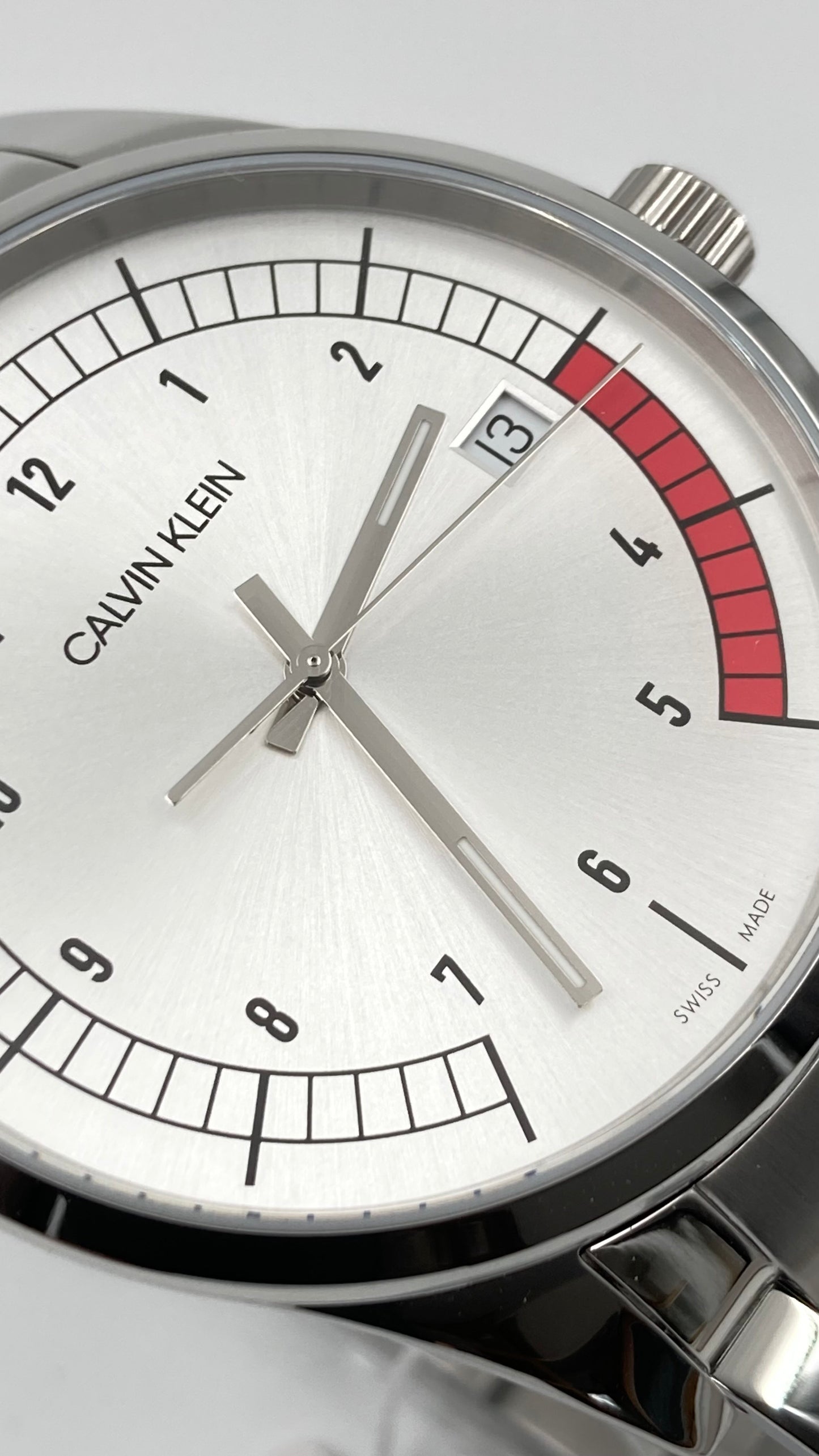 New Swiss Made CALVIN KLEIN Completion Quartz Silver Dial Men's Watch