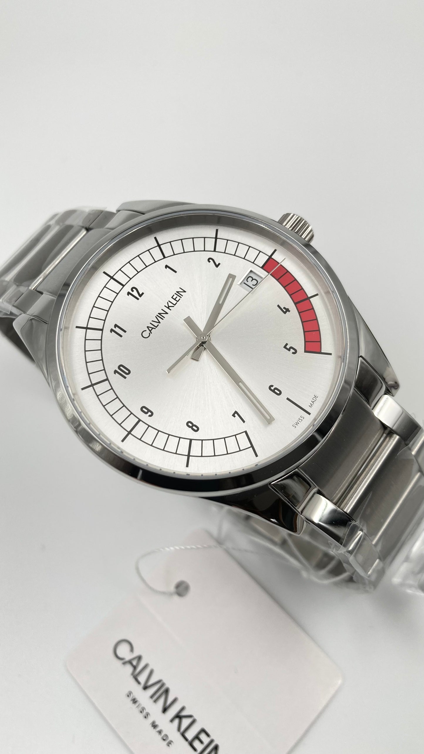 New Swiss Made CALVIN KLEIN Completion Quartz Silver Dial Men's Watch