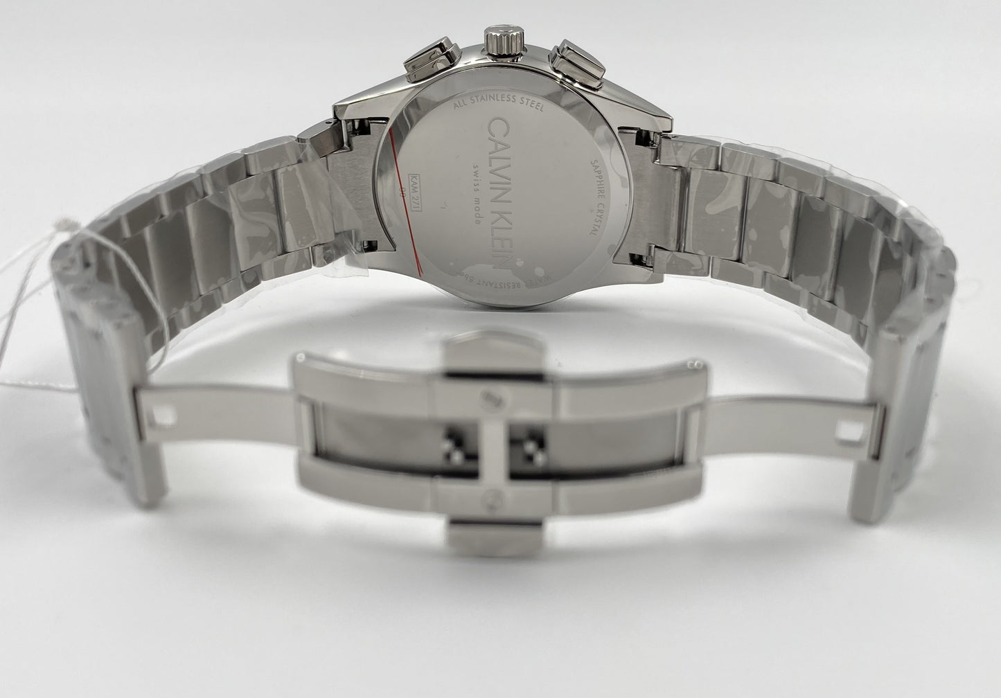 New Swiss Made CALVIN KLEIN Completion Chronograph Quartz Silver Dial Men's Watch