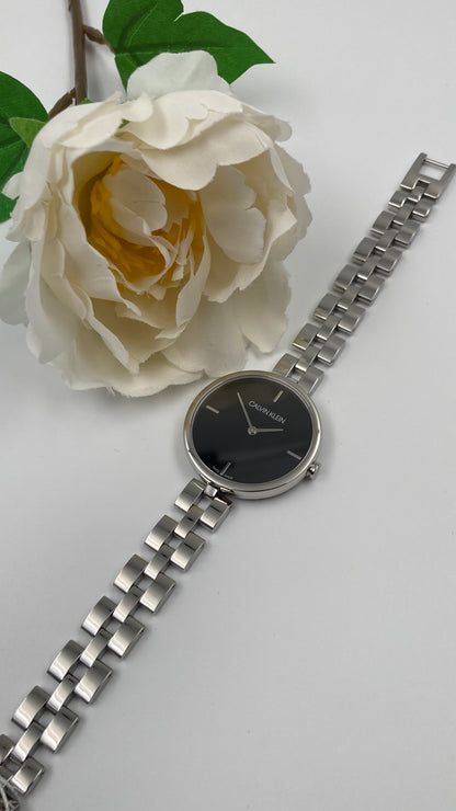 New Swiss Made CALVIN KLEIN Elegance Quartz Black Dial Ladies Watch