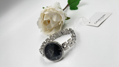 New Swiss Made CALVIN KLEIN Elegance Quartz Black Dial Ladies Watch