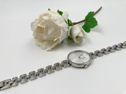 New Swiss Made CALVIN KLEIN Elegance Quartz Silver Dial Ladies Watch