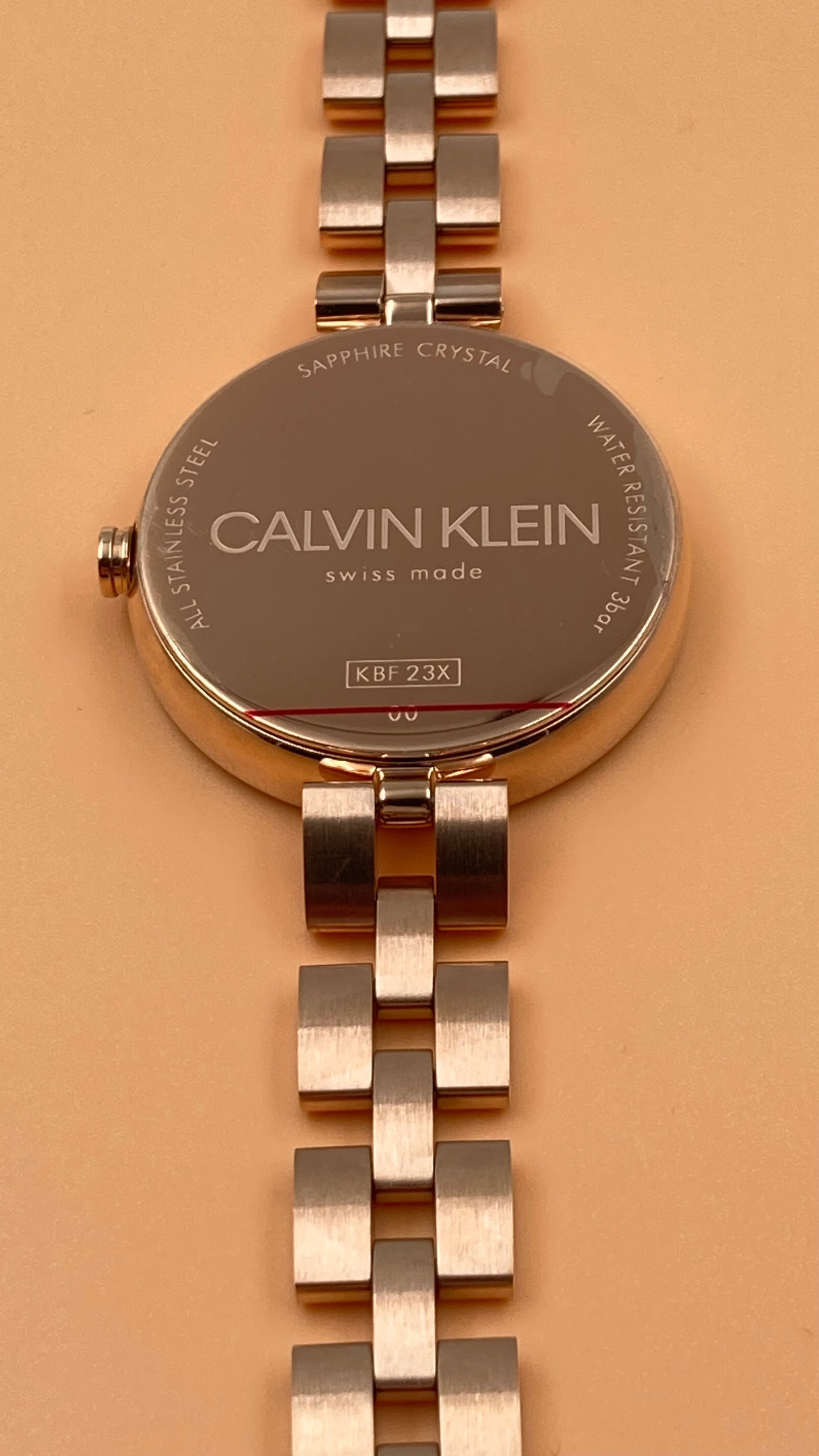New Swiss Made CALVIN KLEIN Elegance Quartz Crystal Silver Dial Ladies Watch