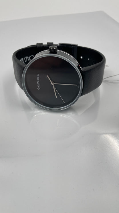 New Swiss Made CALVIN KLEIN Clear Top Black Dial Ladies Quartz Watch