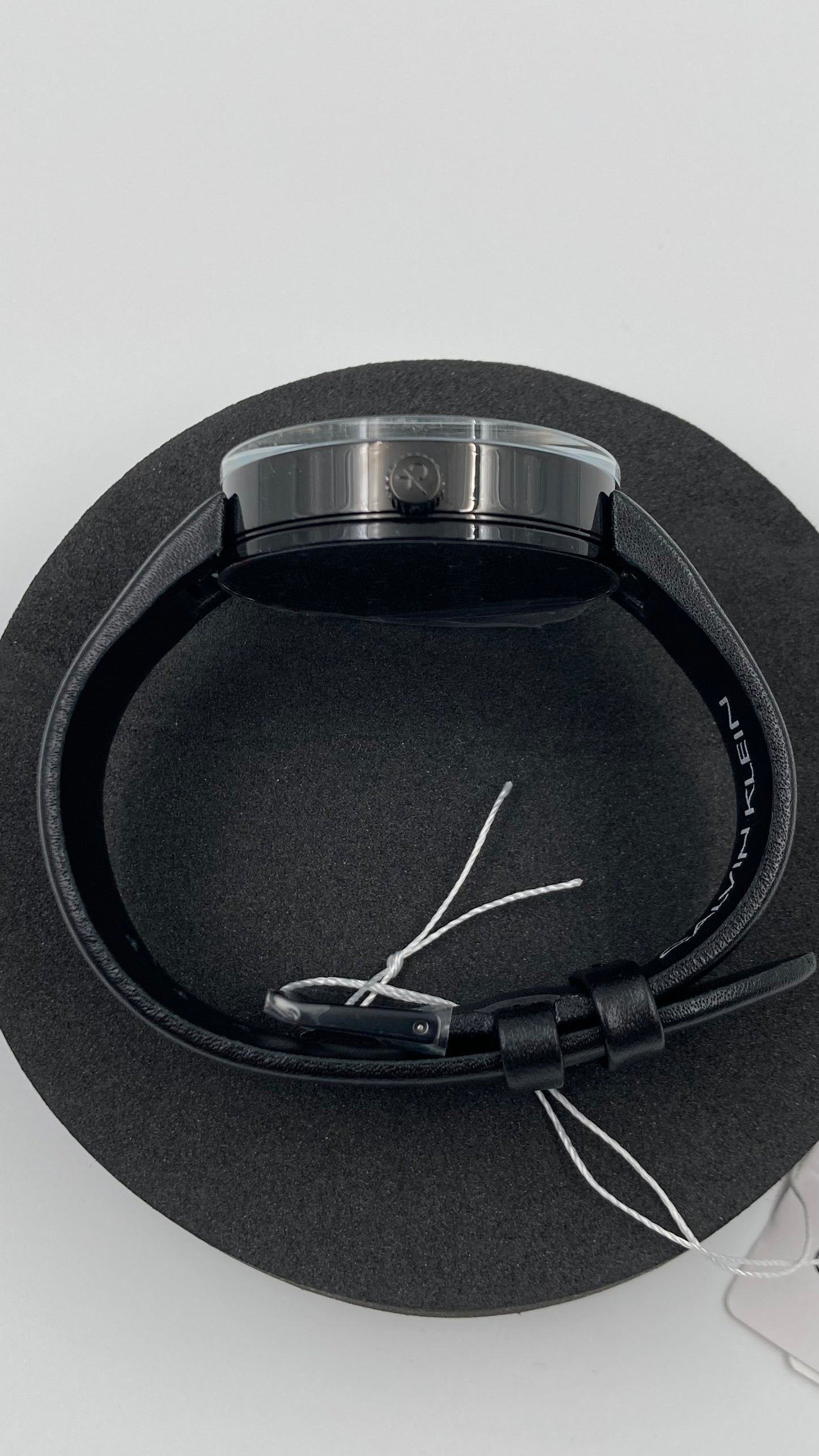 New Swiss Made CALVIN KLEIN Clear Top Black Dial Ladies Quartz Watch