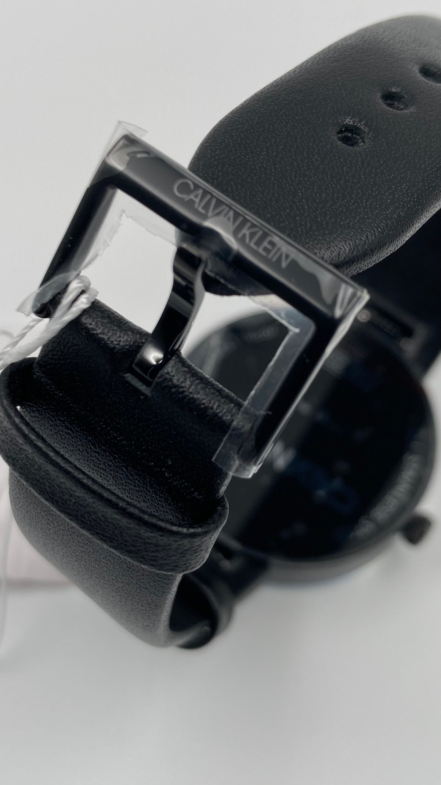 New Swiss Made CALVIN KLEIN Clear Top Black Dial Ladies Quartz Watch