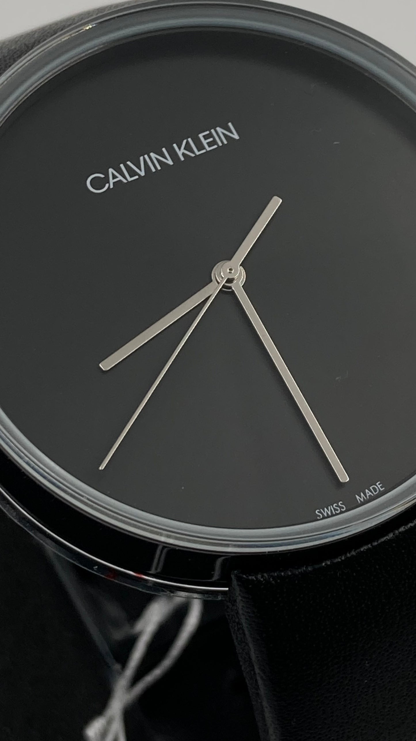 New Swiss Made CALVIN KLEIN Clear Top Black Dial Ladies Quartz Watch