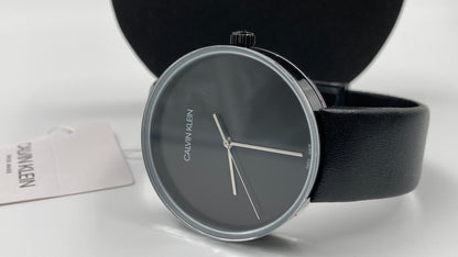 New Swiss Made CALVIN KLEIN Clear Top Black Dial Ladies Quartz Watch