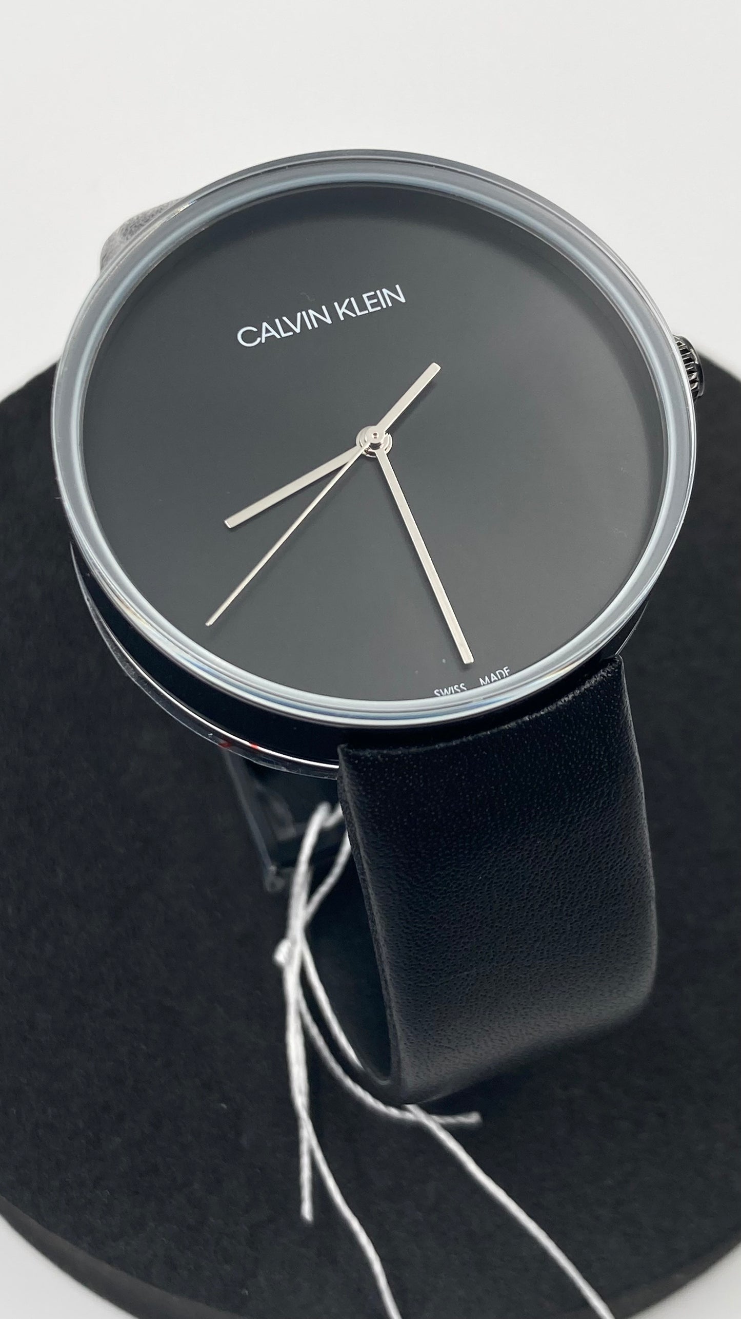 New Swiss Made CALVIN KLEIN Clear Top Black Dial Ladies Quartz Watch