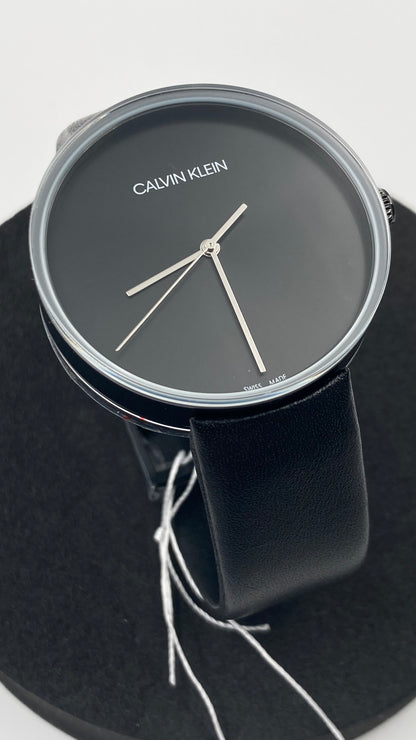 New Swiss Made CALVIN KLEIN Clear Top Black Dial Ladies Quartz Watch