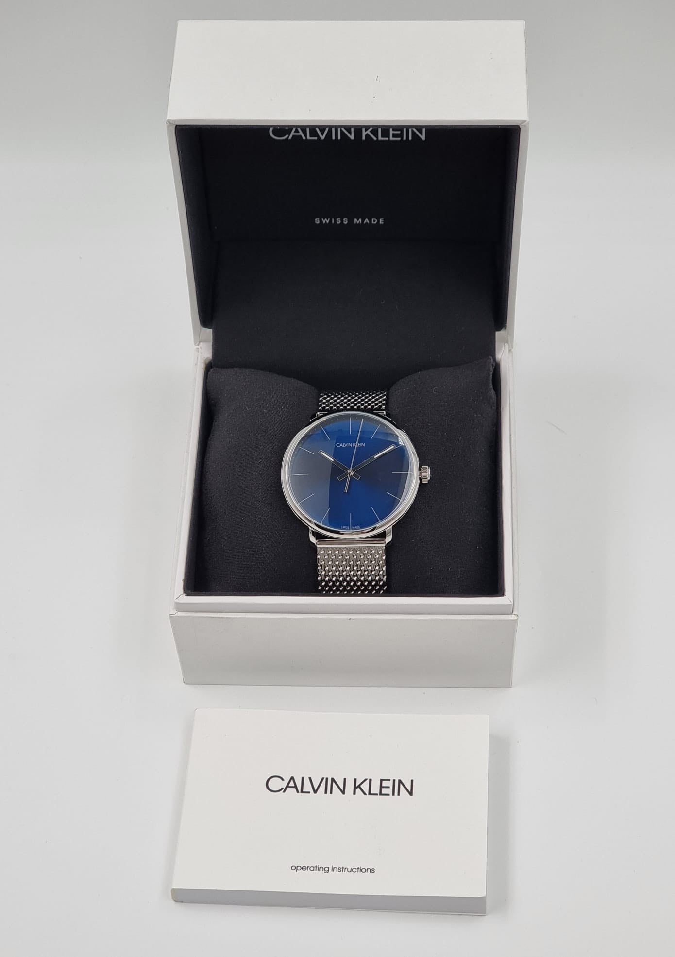 New Swiss Made CALVIN KLEIN High Noon Quartz Blue Dial Men's Watch
