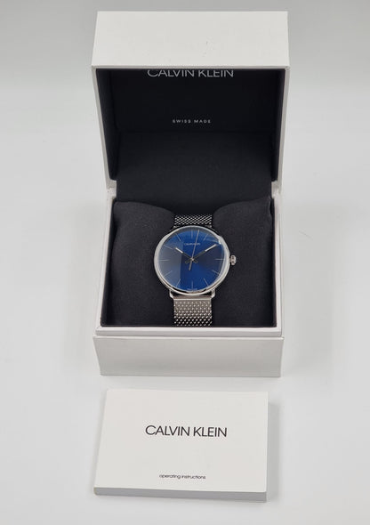 New Swiss Made CALVIN KLEIN High Noon Quartz Blue Dial Men's Watch