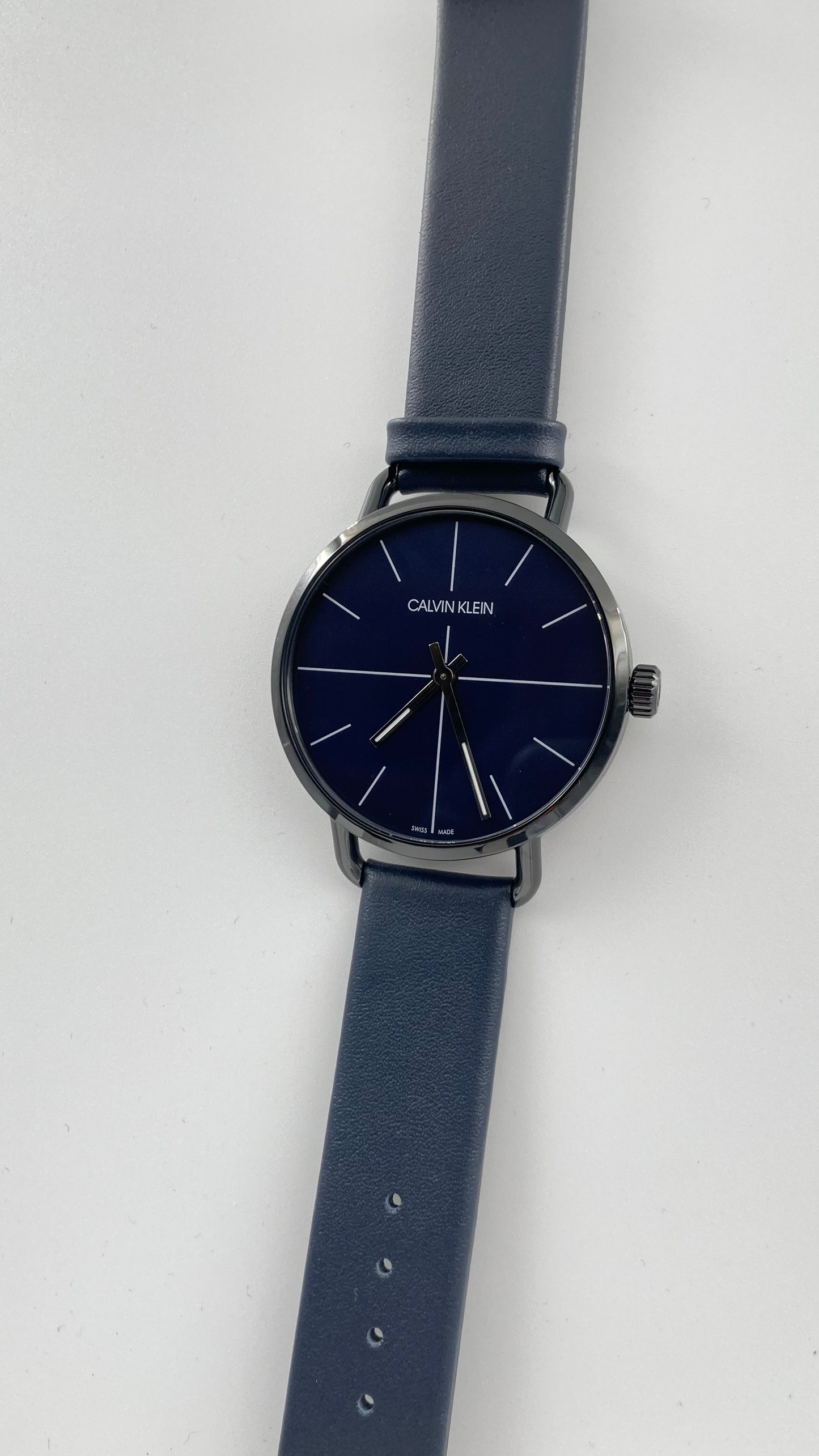 New Swiss Made CALVIN KLEIN Even Quartz Blue Dial Ladies Watch