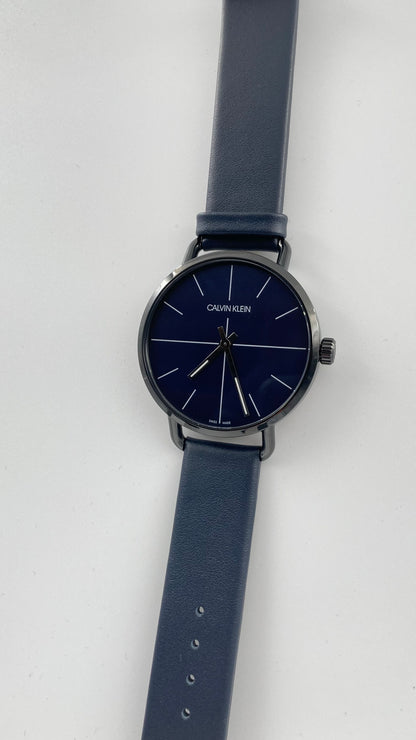 New Swiss Made CALVIN KLEIN Even Quartz Blue Dial Ladies Watch