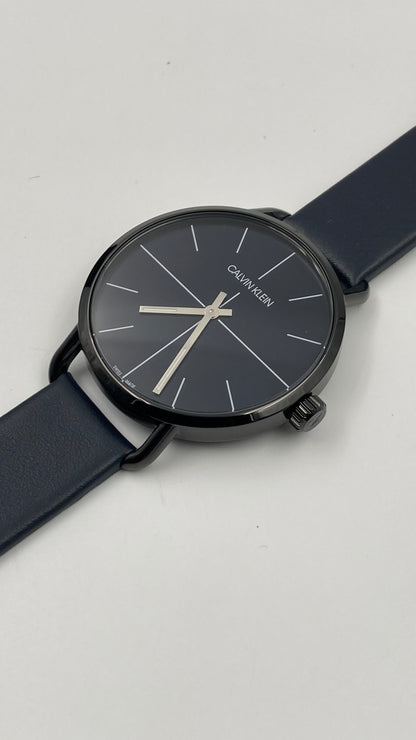 New Swiss Made CALVIN KLEIN Even Quartz Blue Dial Ladies Watch