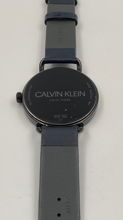 New Swiss Made CALVIN KLEIN Even Quartz Blue Dial Ladies Watch