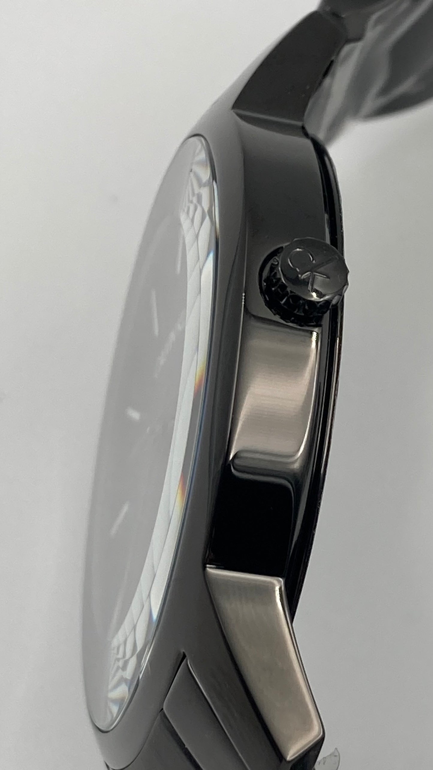 Neue, in der Schweiz hergestellte CALVIN KLEIN City Quartz Herrenuhr mit schwarzem Zifferblatt