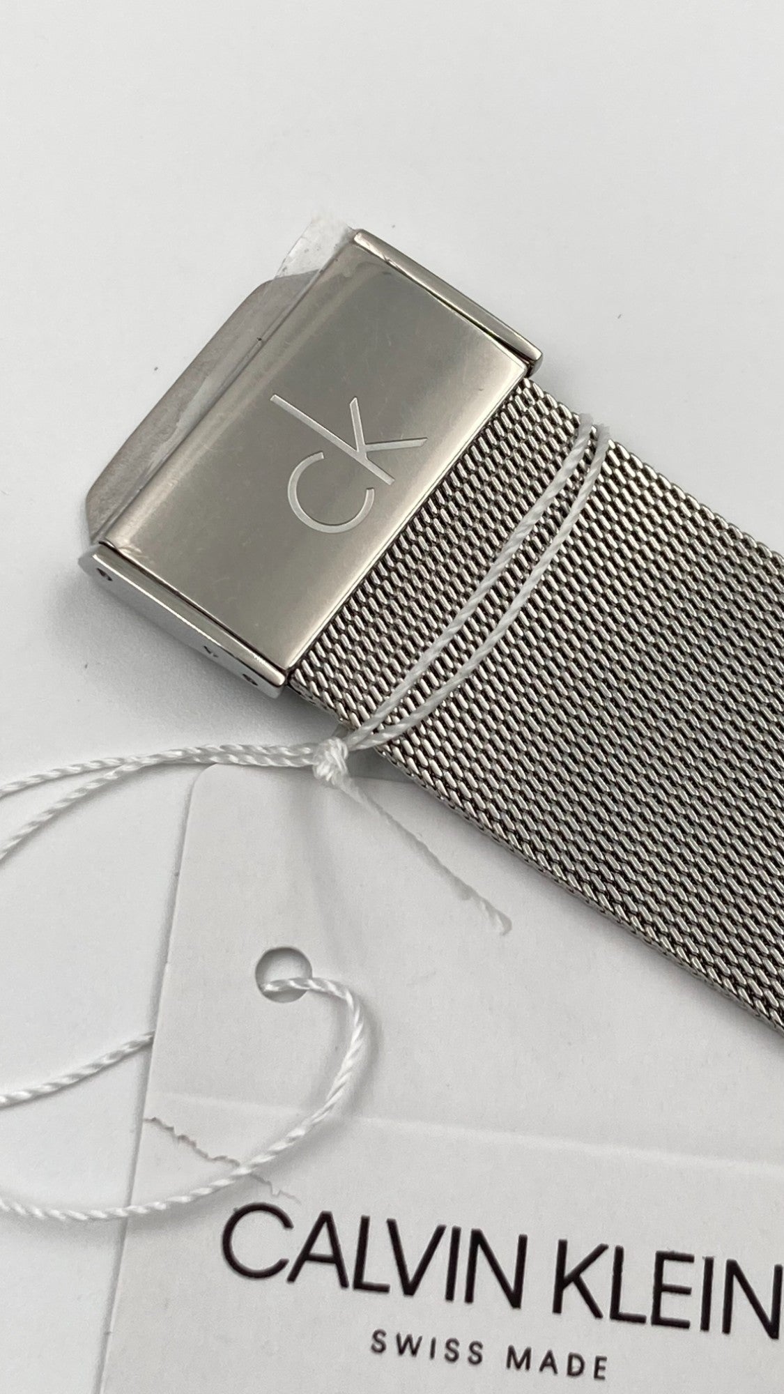 New Swiss Made CALVIN KLEIN Impulsive Black Dial Steel Mesh Ladies Watch