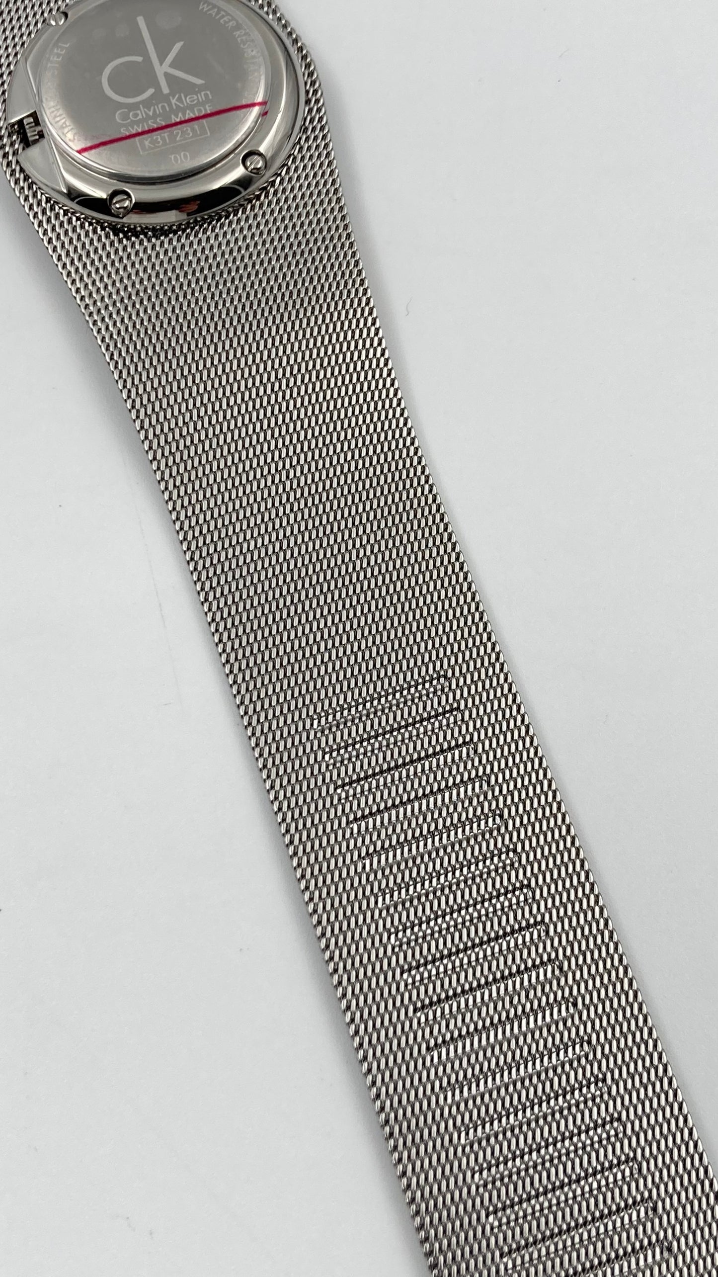 New Swiss Made CALVIN KLEIN Impulsive Black Dial Steel Mesh Ladies Watch