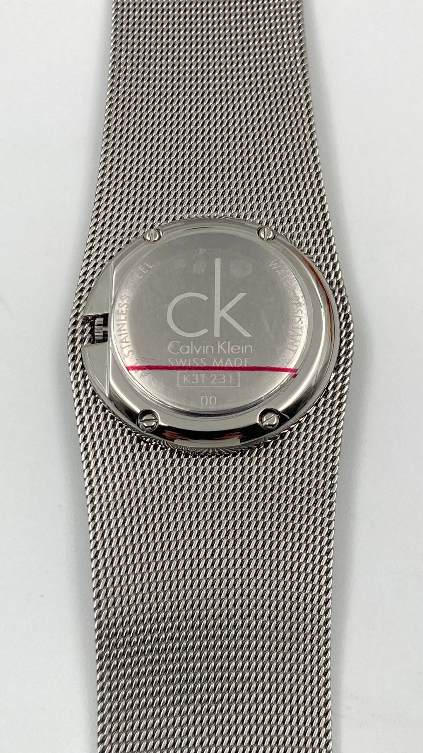 New Swiss Made CALVIN KLEIN Impulsive Black Dial Steel Mesh Ladies Watch