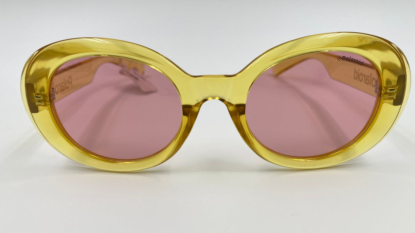 *NEW* POLAROID PLD6052/S-40G0F SUNGLASSES - YELLOW/PINK PURPLE