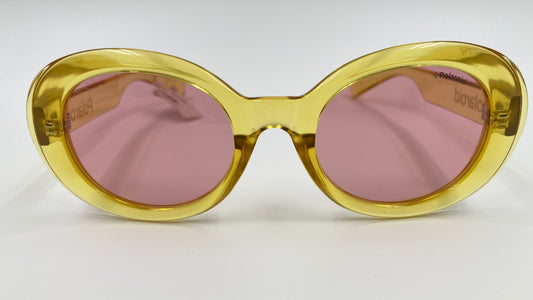 *NEW* POLAROID PLD6052/S-40G0F SUNGLASSES - YELLOW/PINK PURPLE