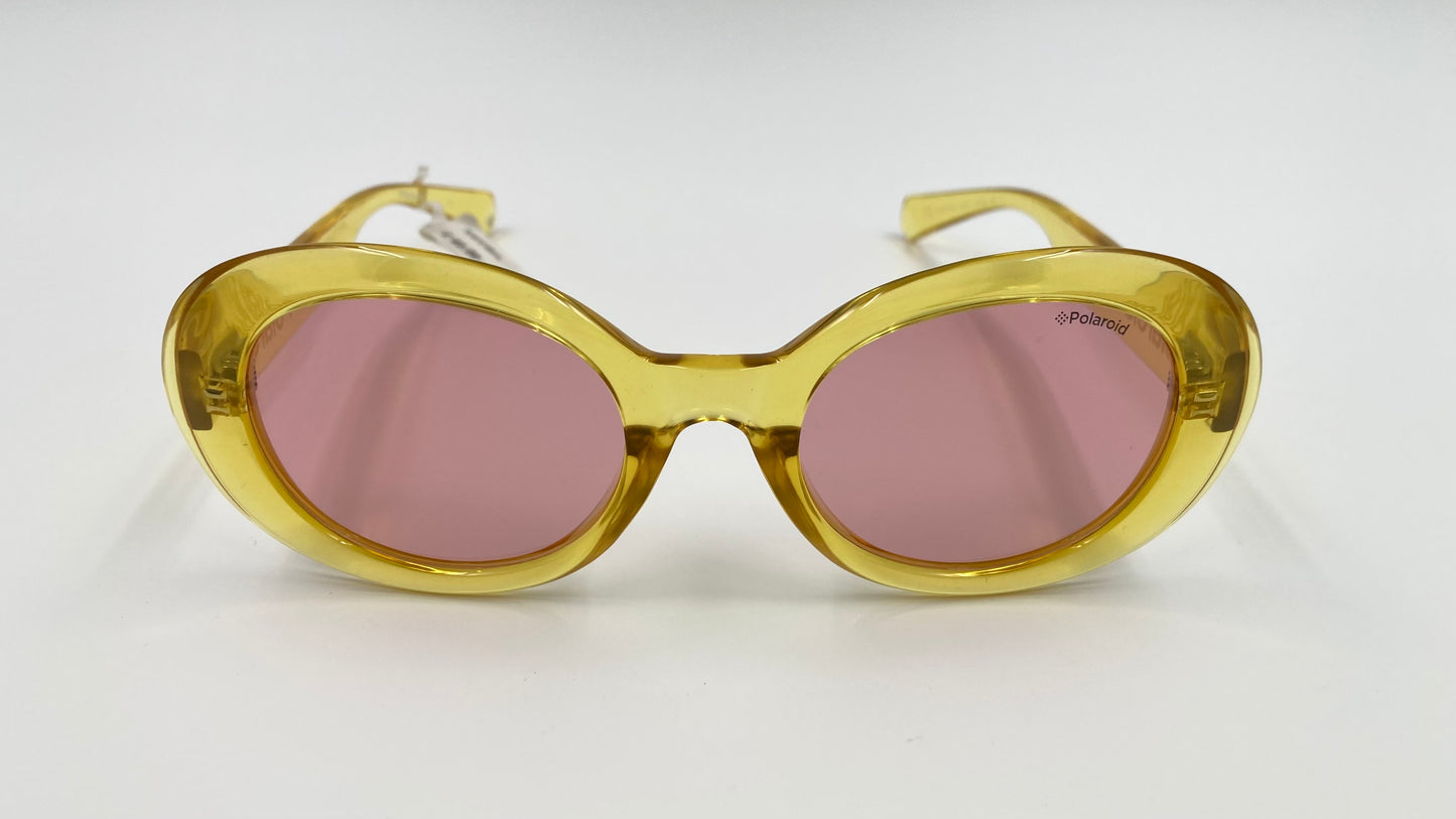 *NEW* POLAROID PLD6052/S-40G0F SUNGLASSES - YELLOW/PINK PURPLE