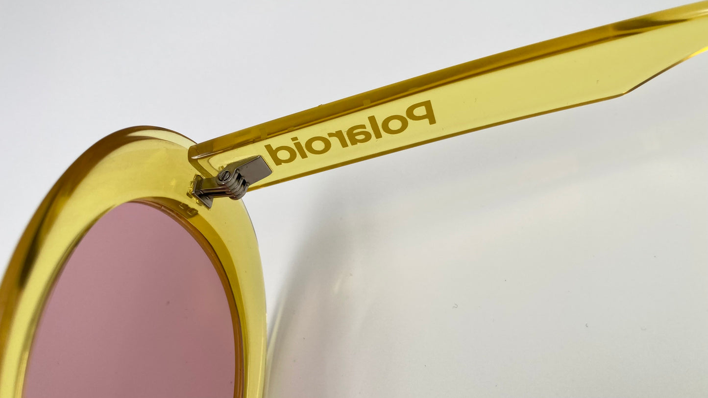 *NEW* POLAROID PLD6052/S-40G0F SUNGLASSES - YELLOW/PINK PURPLE
