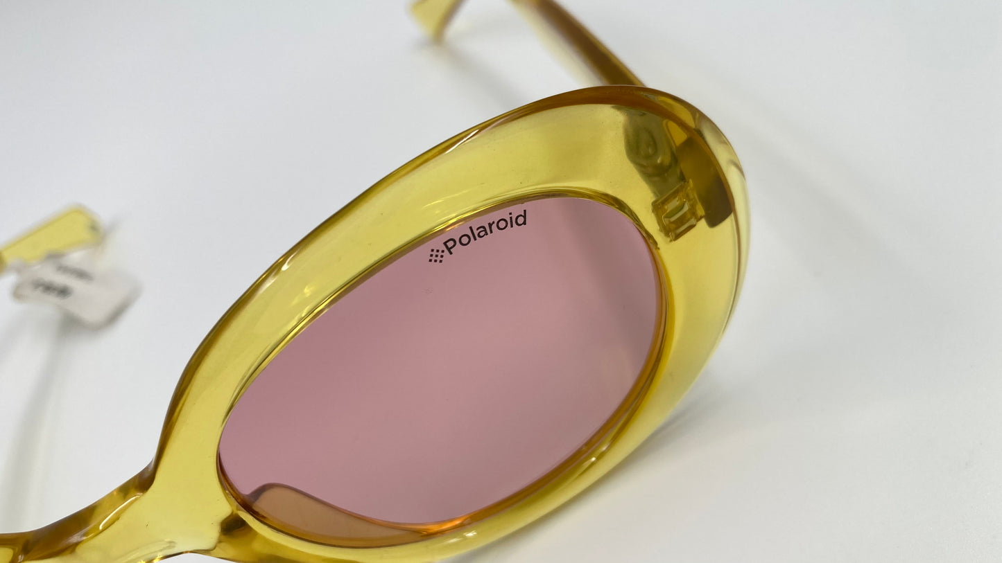 *NEW* POLAROID PLD6052/S-40G0F SUNGLASSES - YELLOW/PINK PURPLE
