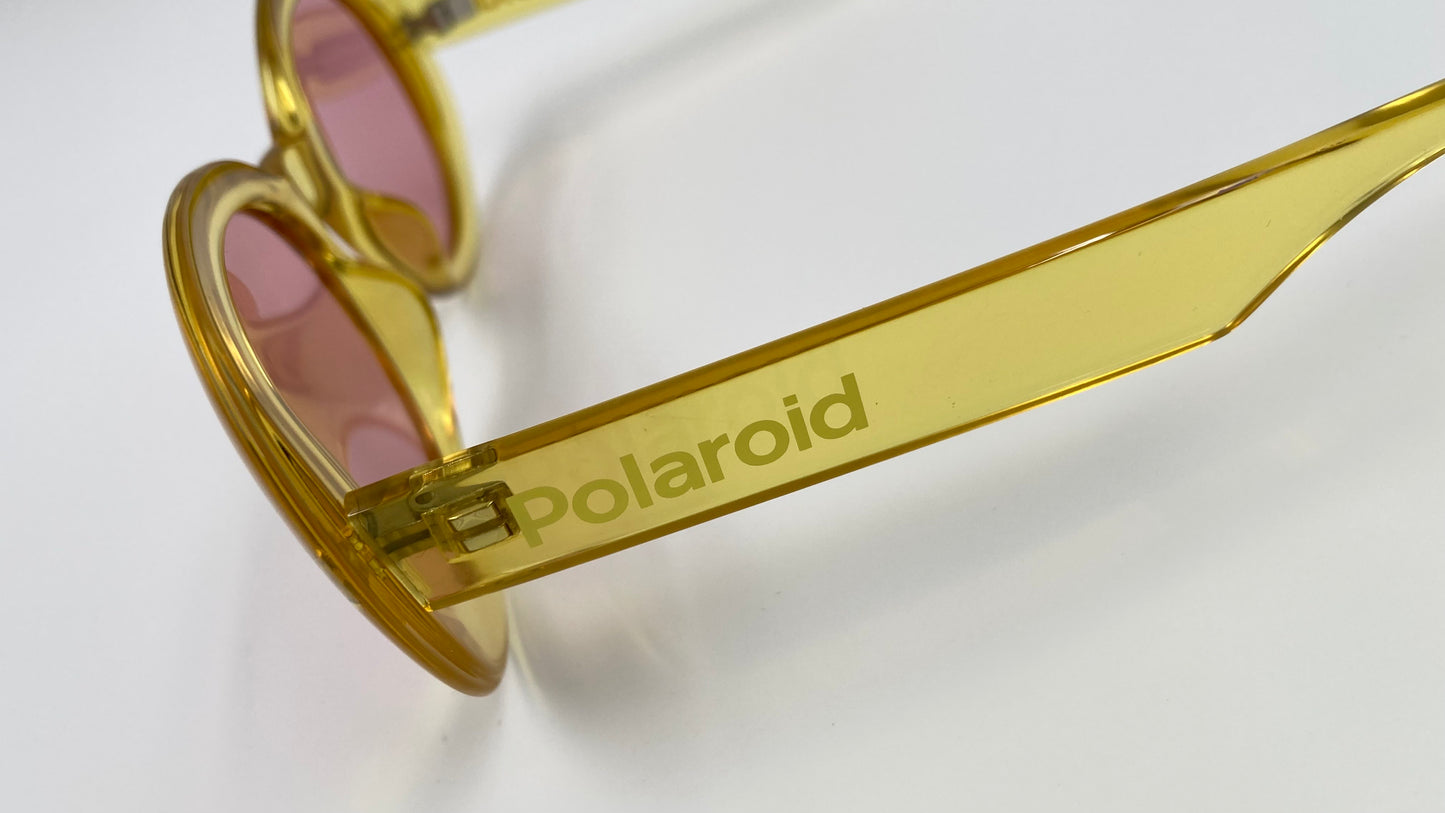 *NEW* POLAROID PLD6052/S-40G0F SUNGLASSES - YELLOW/PINK PURPLE