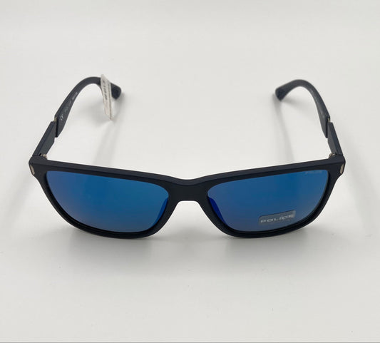 *NEW* POLICE SPL529 SPEED 5892EB RUBBERIZED POLARIZED SUNGLASSES - FULL BLUE