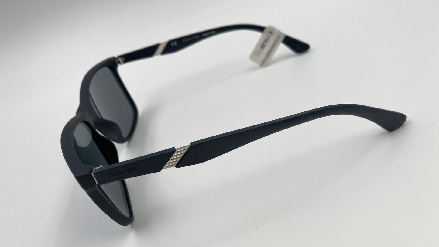 *NEW* POLICE SPL529 SPEED 5892EB RUBBERIZED POLARIZED SUNGLASSES - FULL BLUE